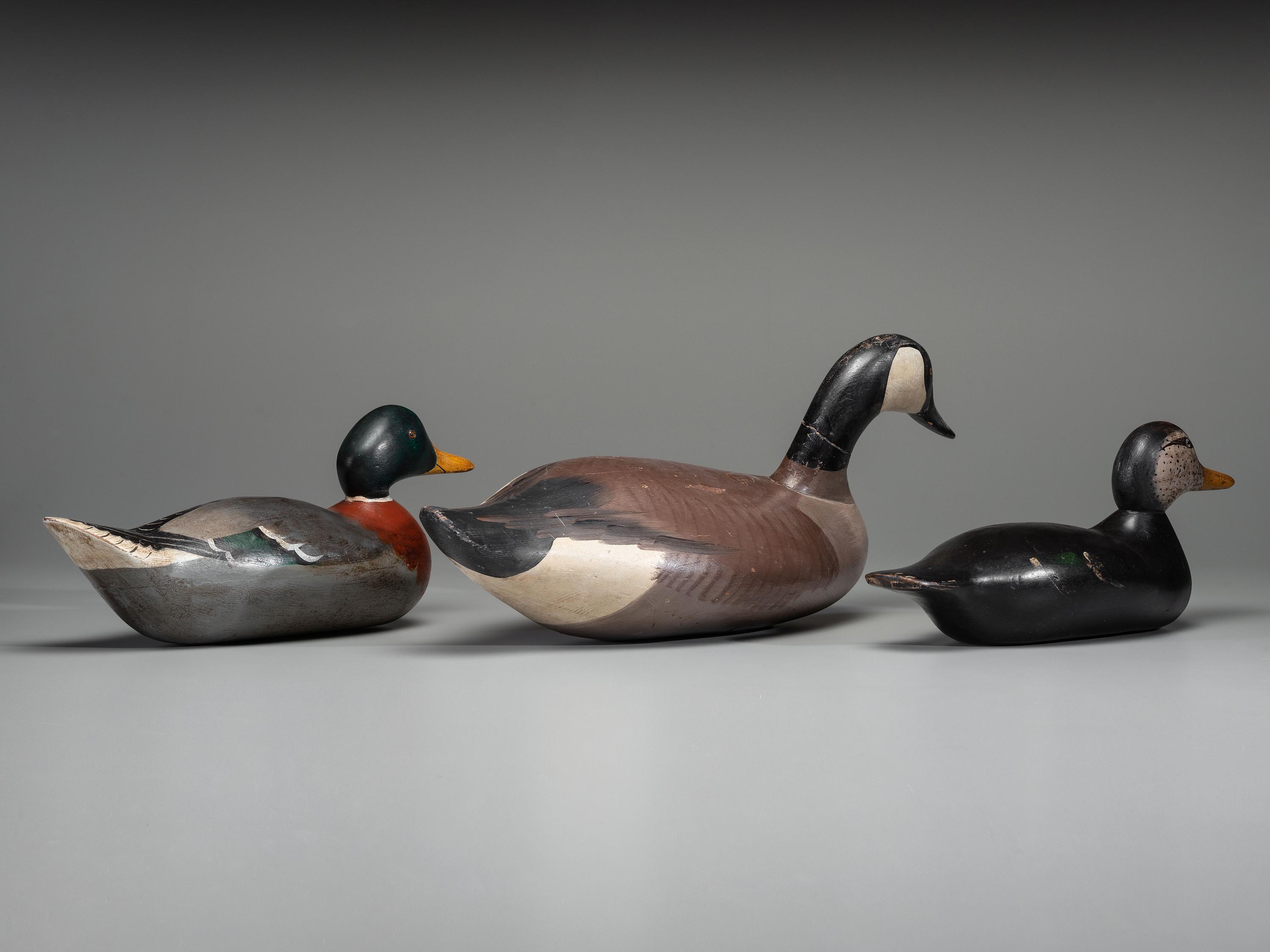 Three Carved and Painted Wood Decoys