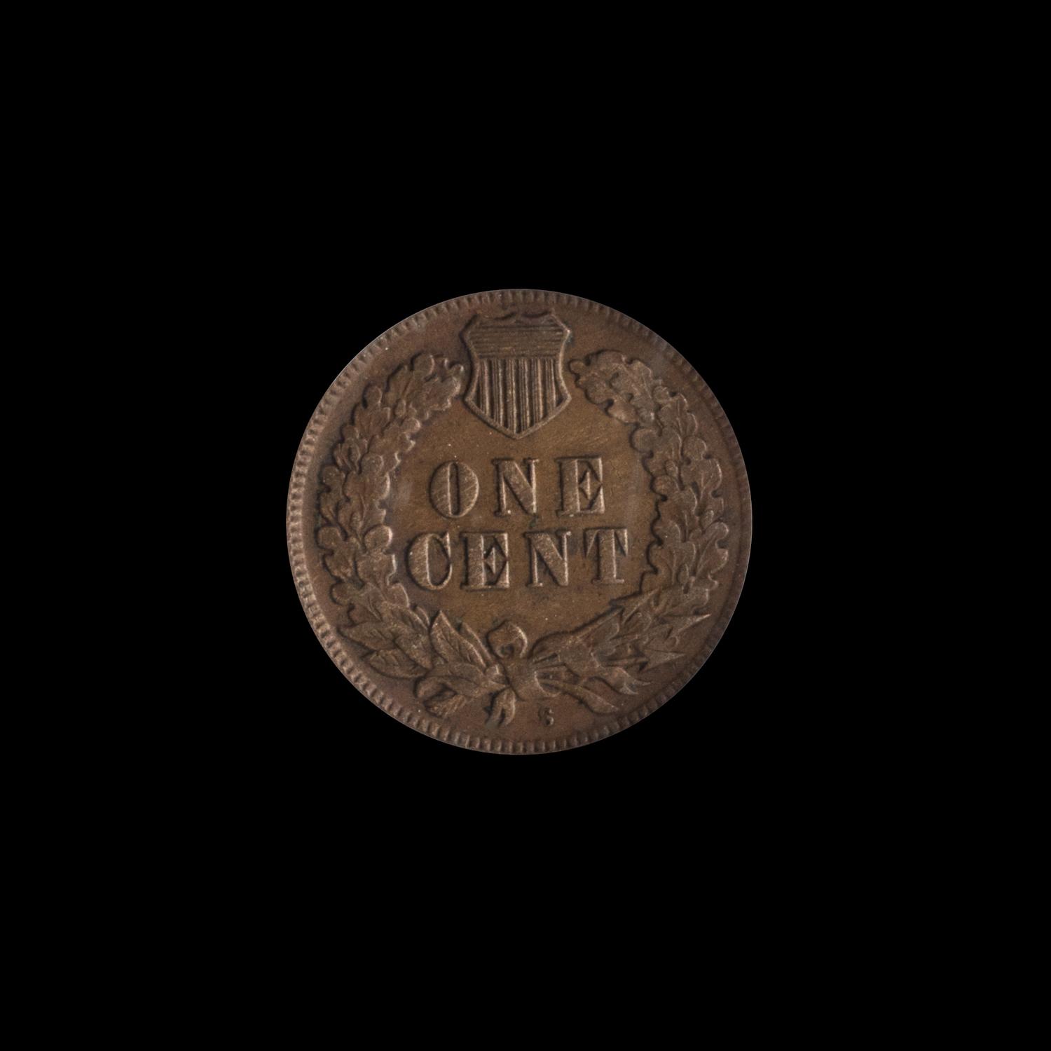 A United States 1909-S Indian Head 1c Coin