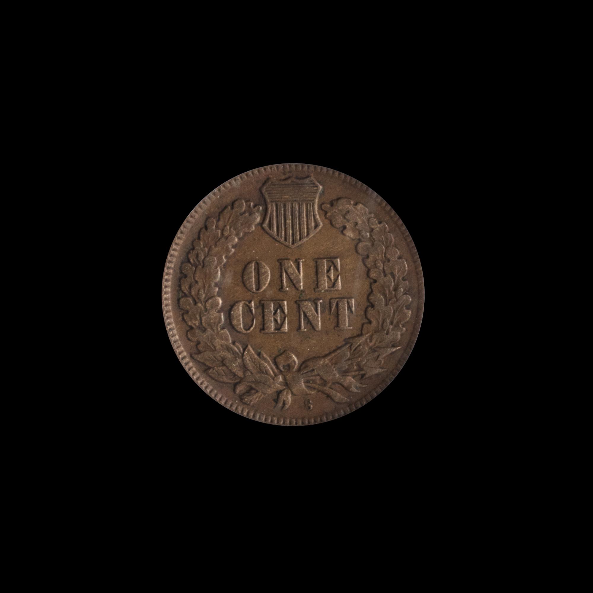 A United States 1909-S Indian Head 1c Coin