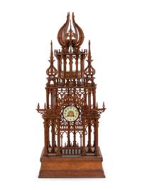 A Tramp Art Architectural Clock