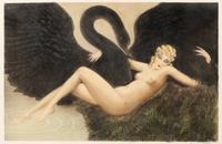 Louis Icart, (French, 1888-1950), Leda and The Swan, 1934