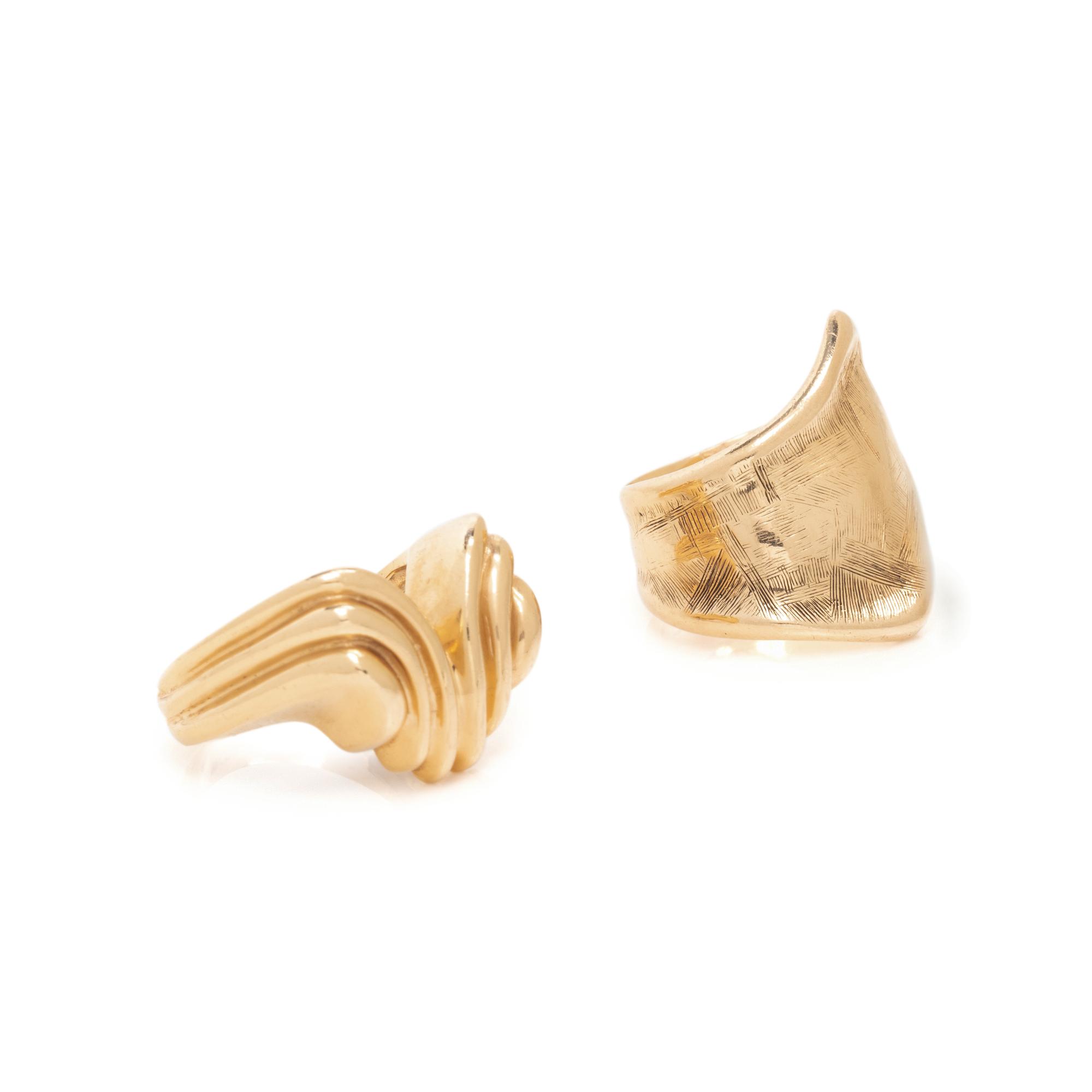 COLLECTION OF YELLOW GOLD RINGS