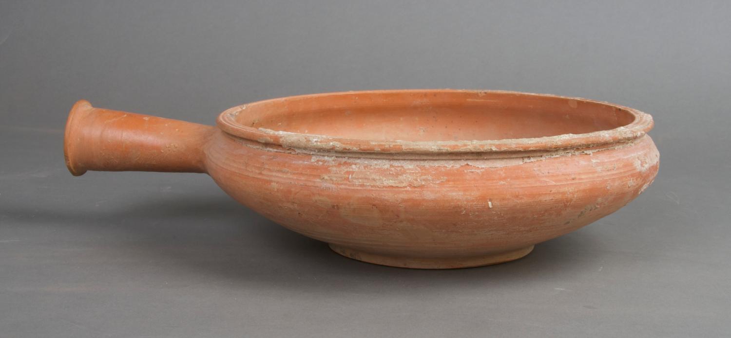 A Roman Earthenware Patera, Diameter of bowl 9 1/2 inches.