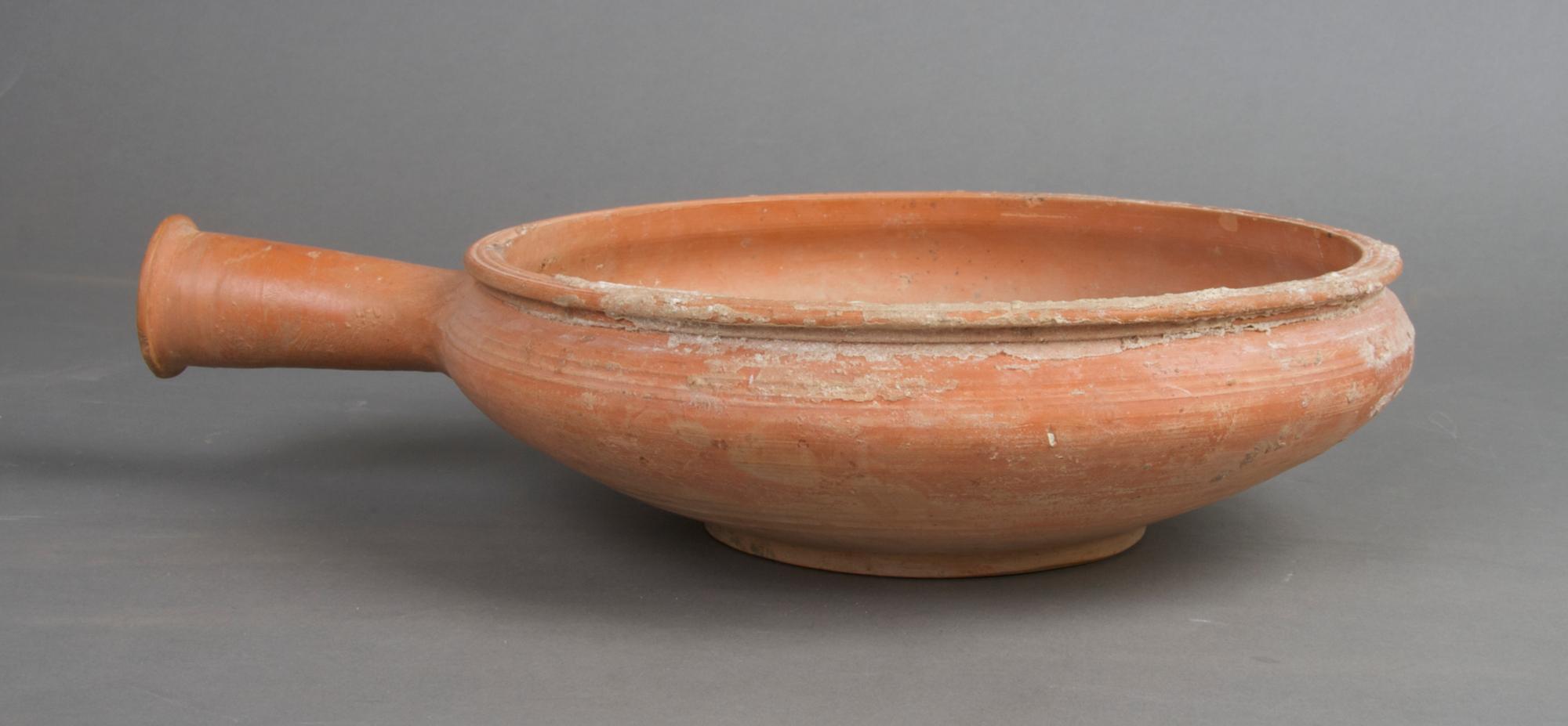 A Roman Earthenware Patera, Diameter of bowl 9 1/2 inches.