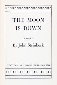 STEINBECK, JOHN. Three first editions.
