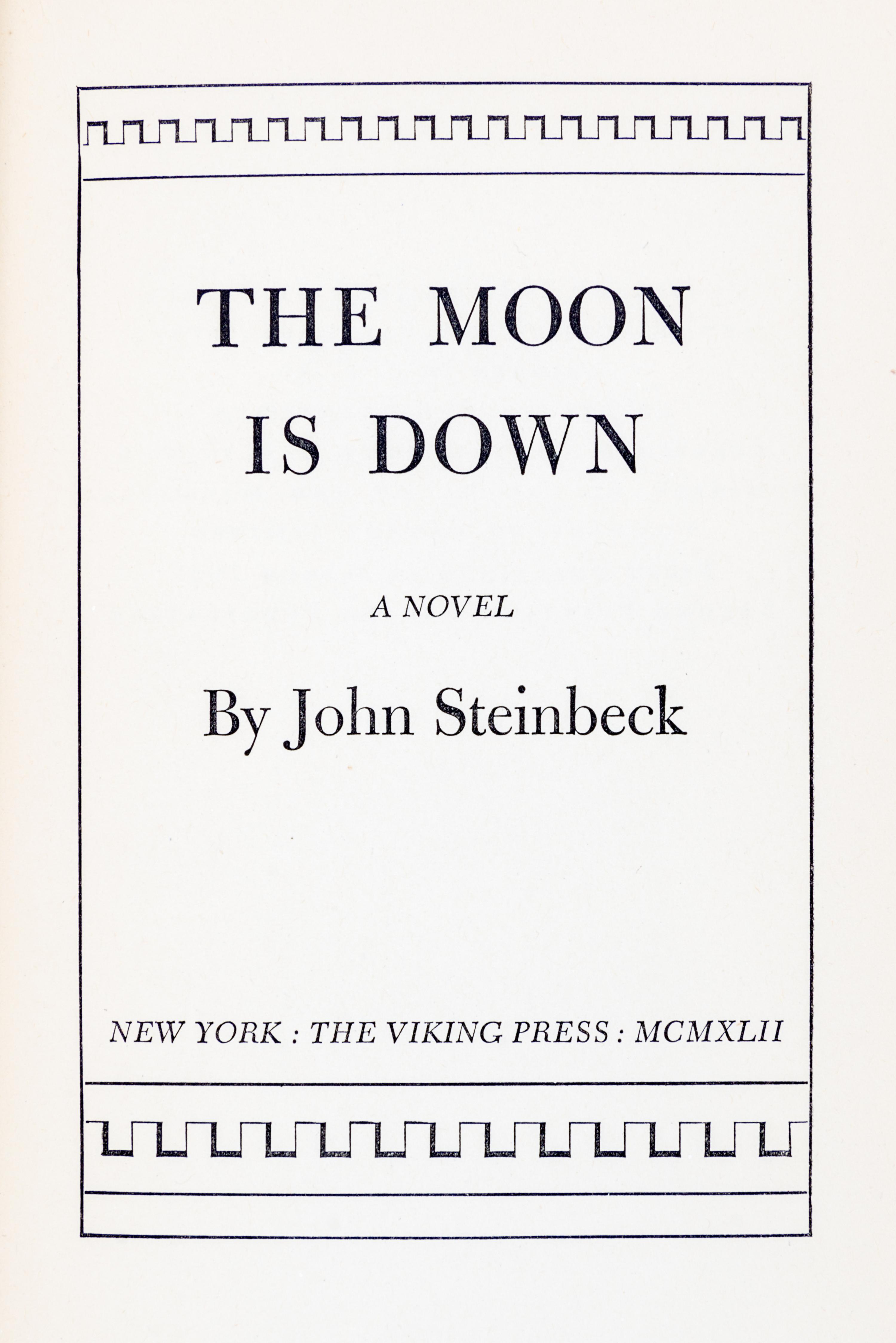 STEINBECK, JOHN. Three first editions.