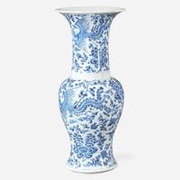 A Chinese blue and white porcelain “Phoenix-tail” vase Kangxi period