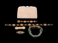 Six Chinese Hardstone Jewelry Articles