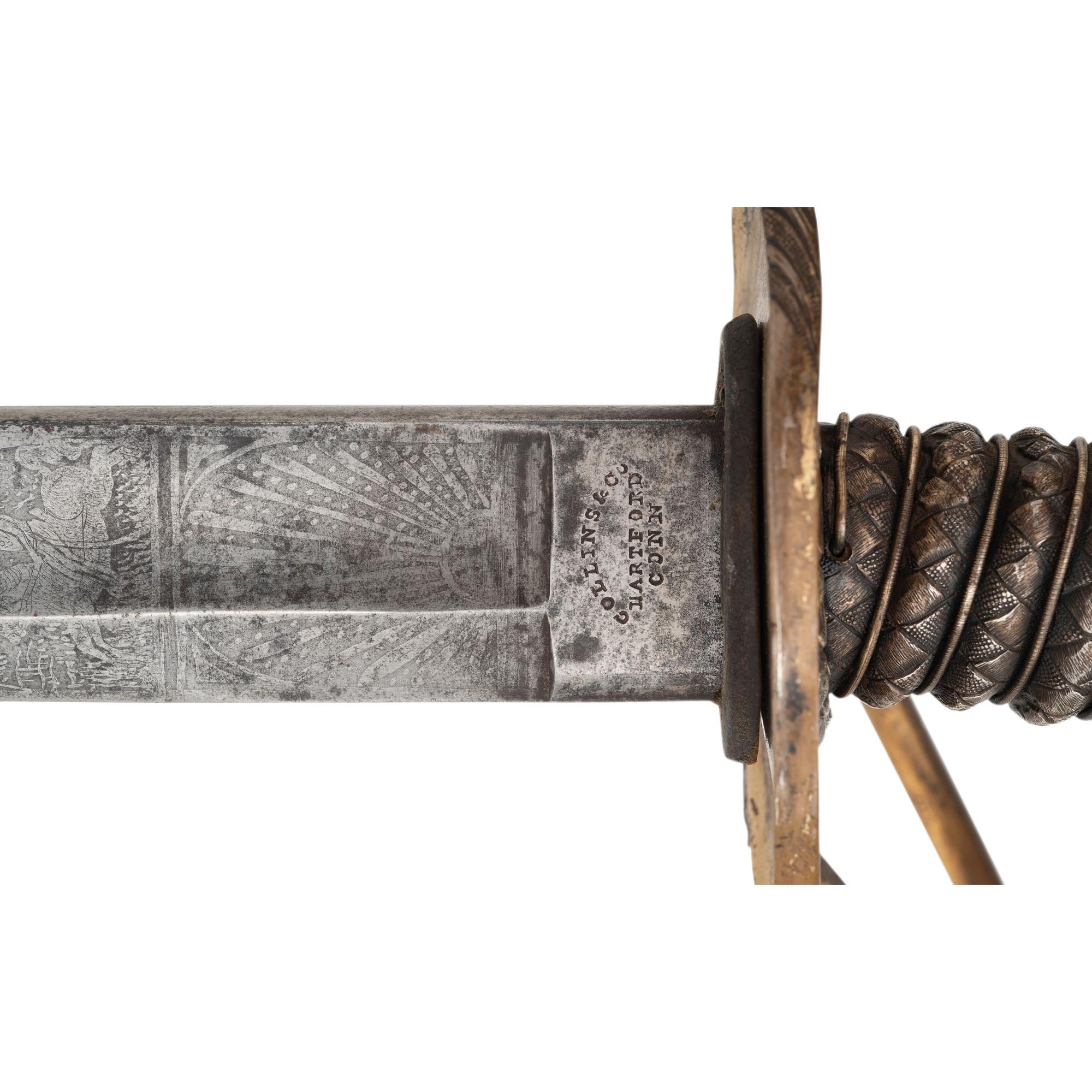 Caldwell Retailed Silver Gripped Model 1840 Cavalry Officers Presentation Sword to Col. (General) Hiram Berry - 4th Maine Vols. KIA at Chancellorsville with (2) CDVs and a Commemorative Coin