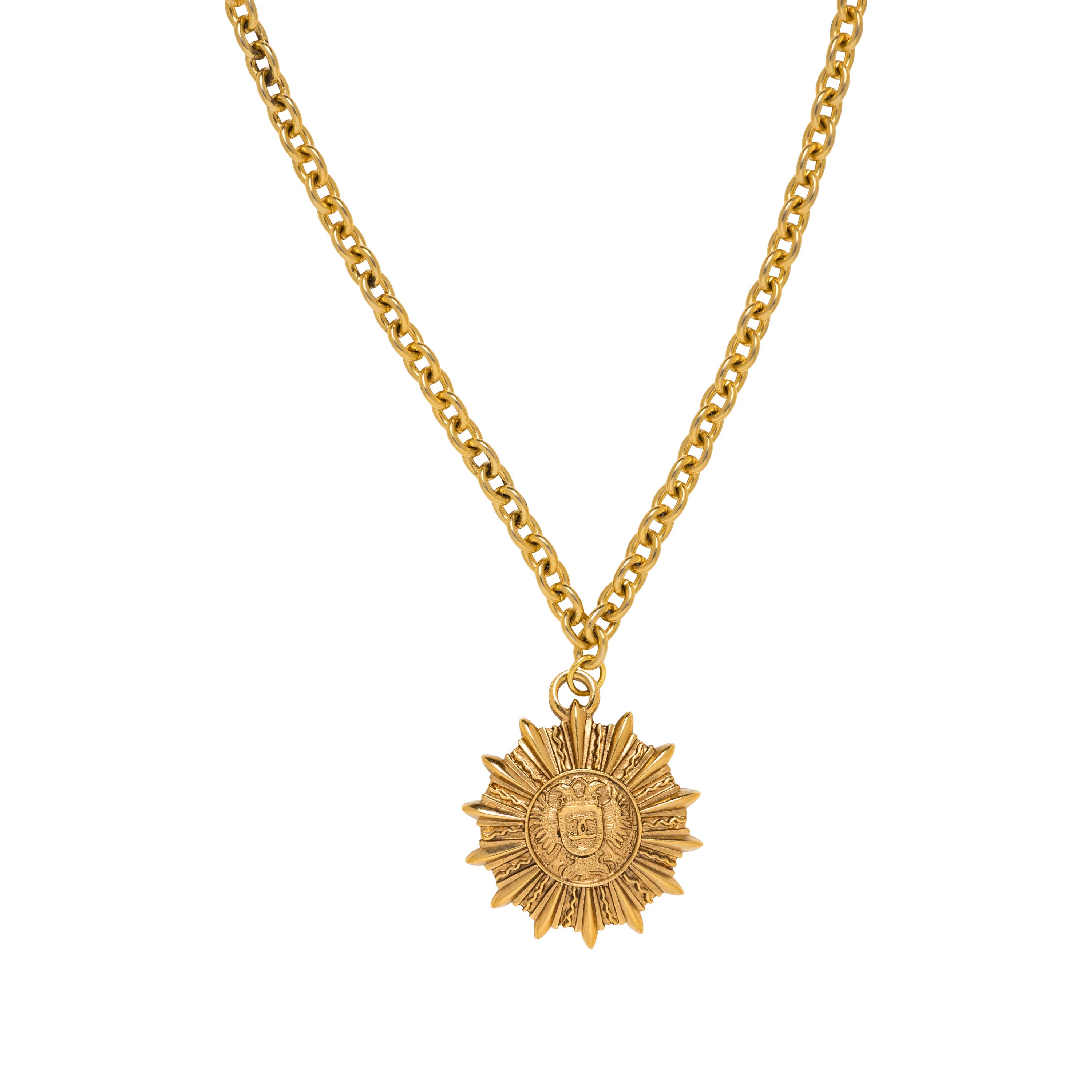 Chanel, Sunburst Pendant Necklace