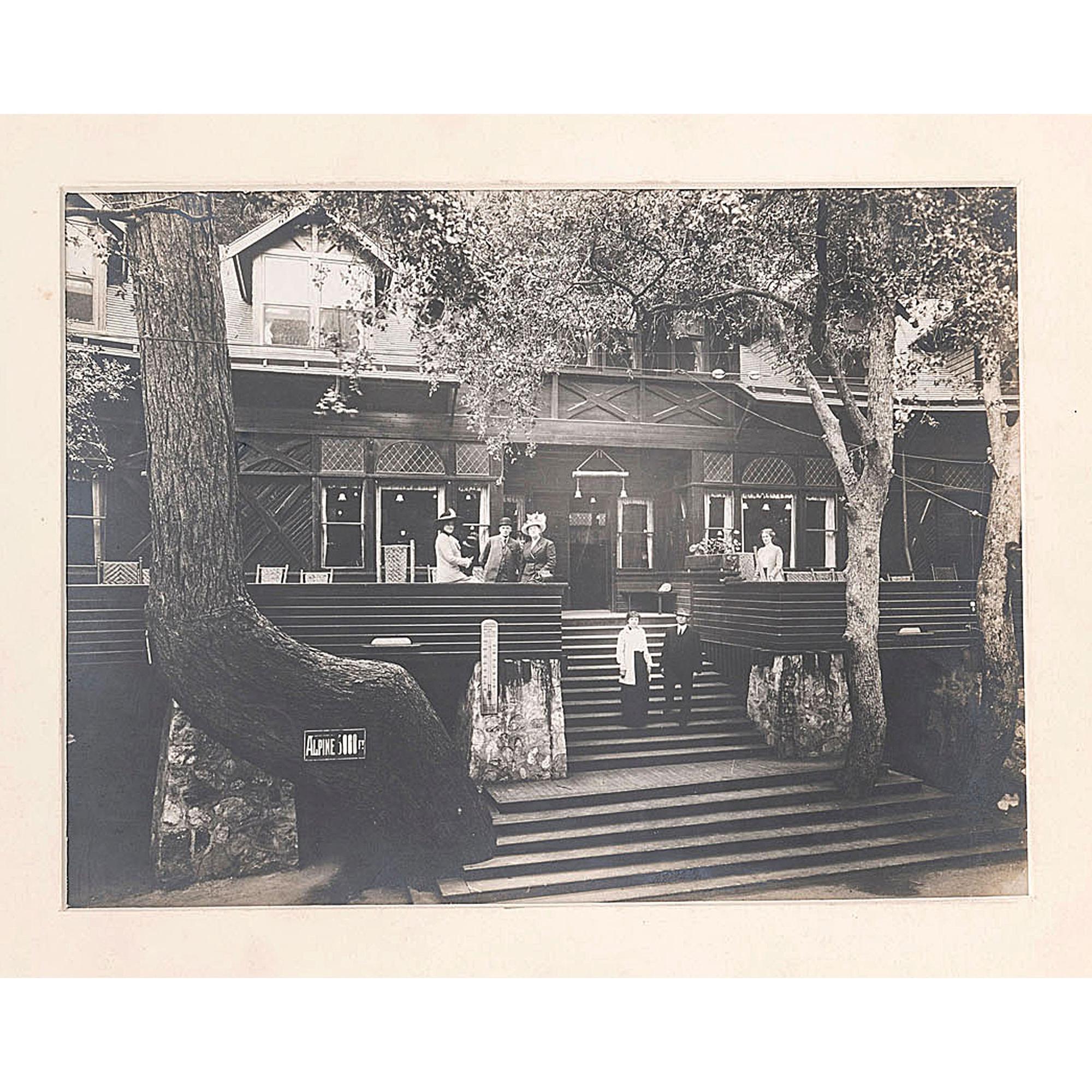 [CALIFORNIA]. A group of 20 photographs and ephemera related to Pasadena, Mt. Lowe, and Echo Mountain, including the railway images, comprising: