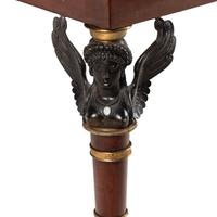 An Empire Style Gilt and Patinated Bronze Mounted Mahogany Bureau Plat