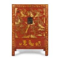 A Chinese Red Lacquer Cabinet