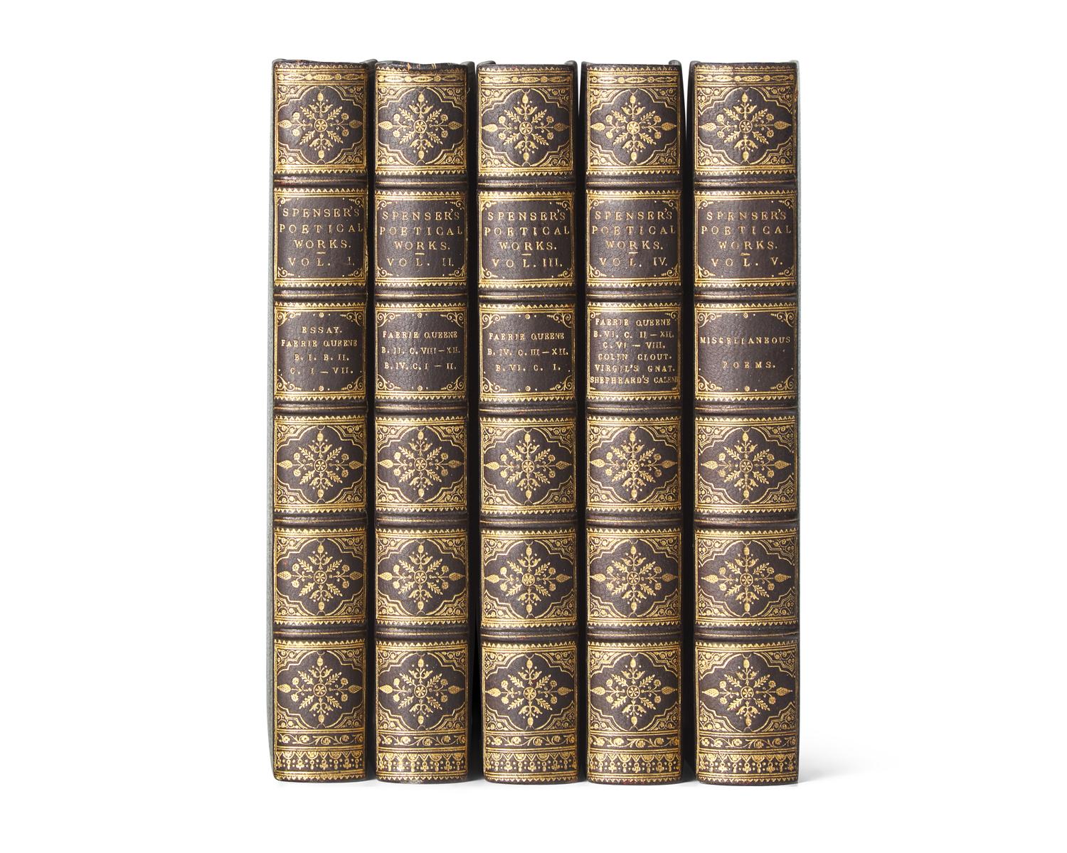 [BINDINGS]. SPENSER, Edmund. The Poetical Works of Edmund Spenser. London: William Pickering, 1825.