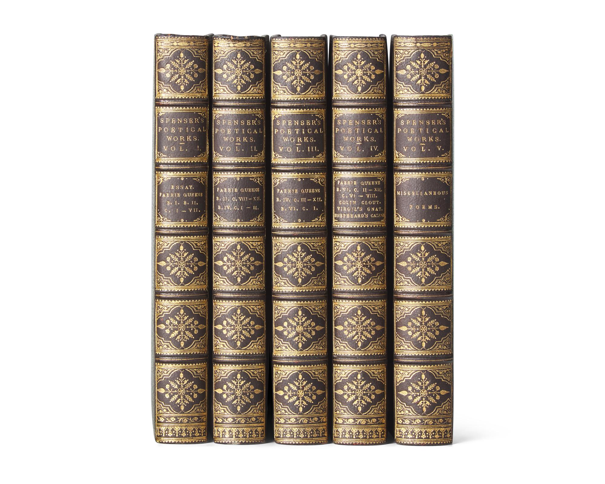 [BINDINGS]. SPENSER, Edmund. The Poetical Works of Edmund Spenser. London: William Pickering, 1825.
