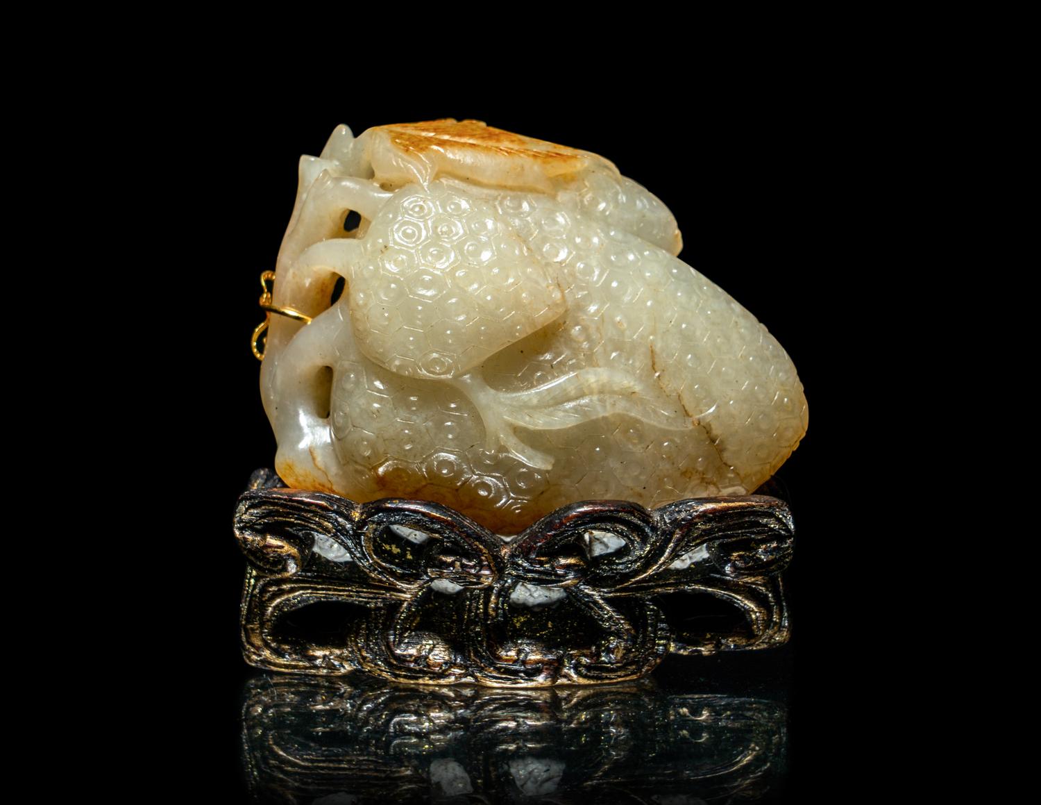 Two Chinese Jade Carvings of Fruits