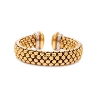 FOPE, BICOLOR GOLD AND DIAMOND CUFF BRACELET