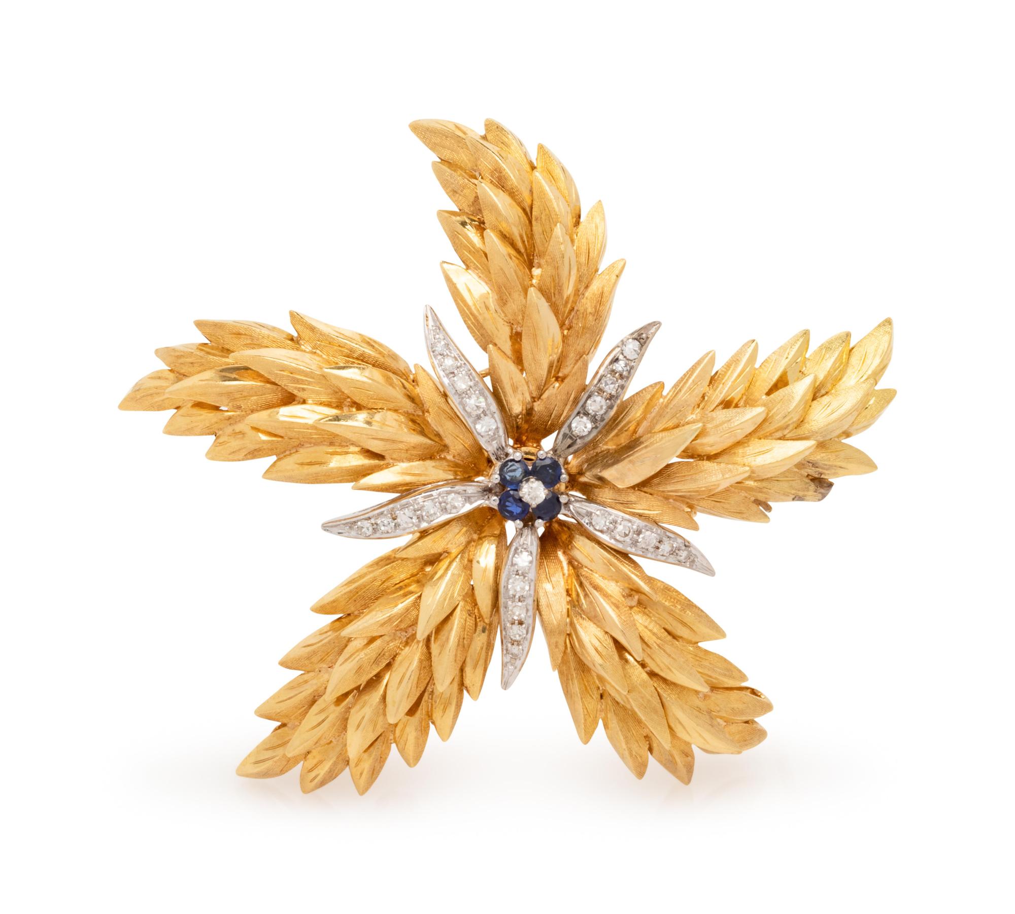 Tiffany & Co., Diamond and Sapphire Brooch