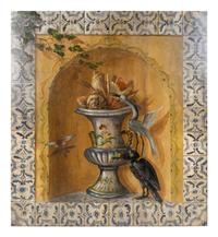 Neoclassical Urn in a Niche (Trompe l'Oeil painting)