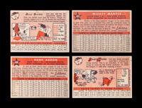 A Group of Four 1958 Topps Baseball Cards Including Mickey Mantle,