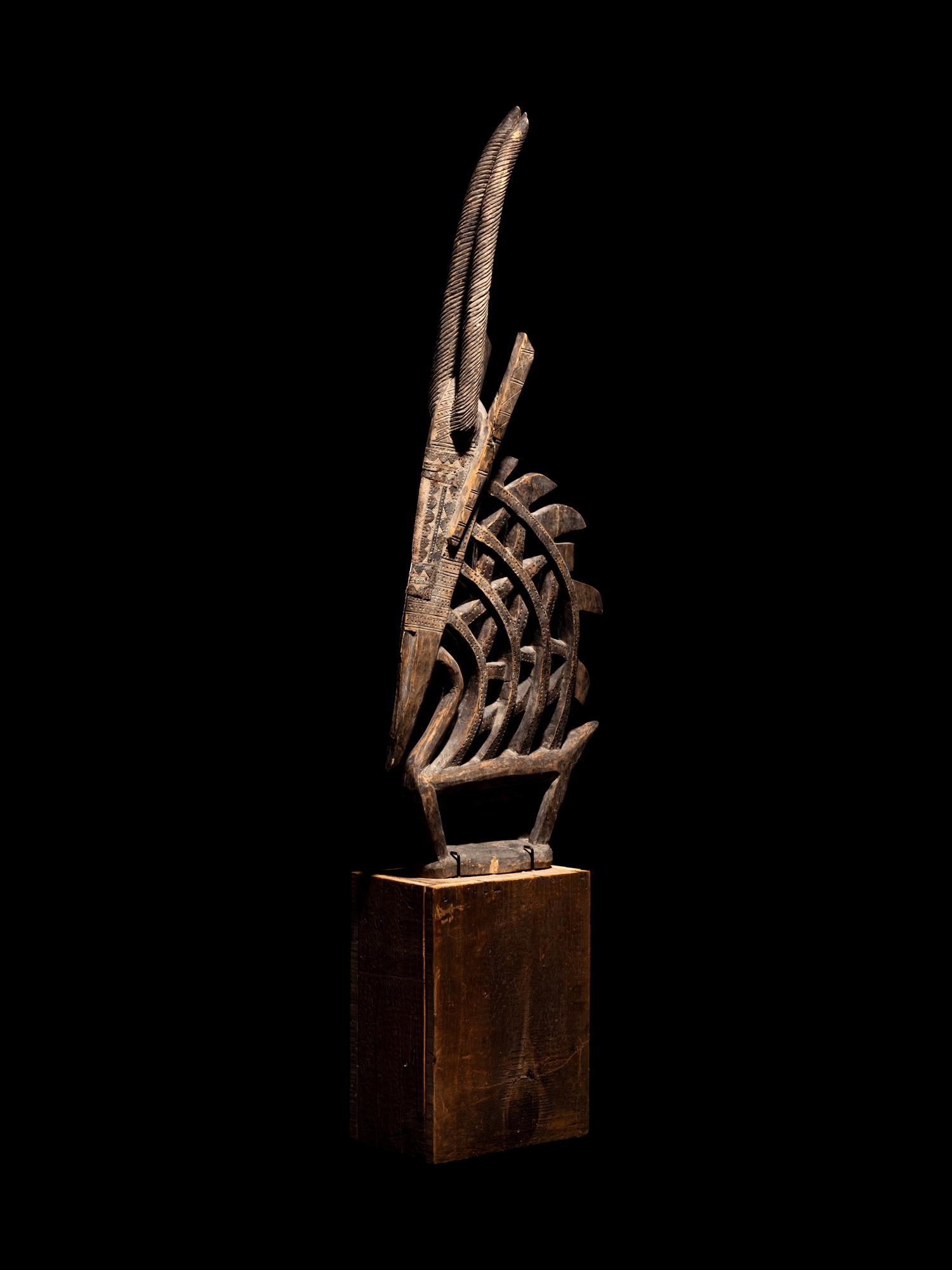 A Bamana Wood Antelope (Chiwara)