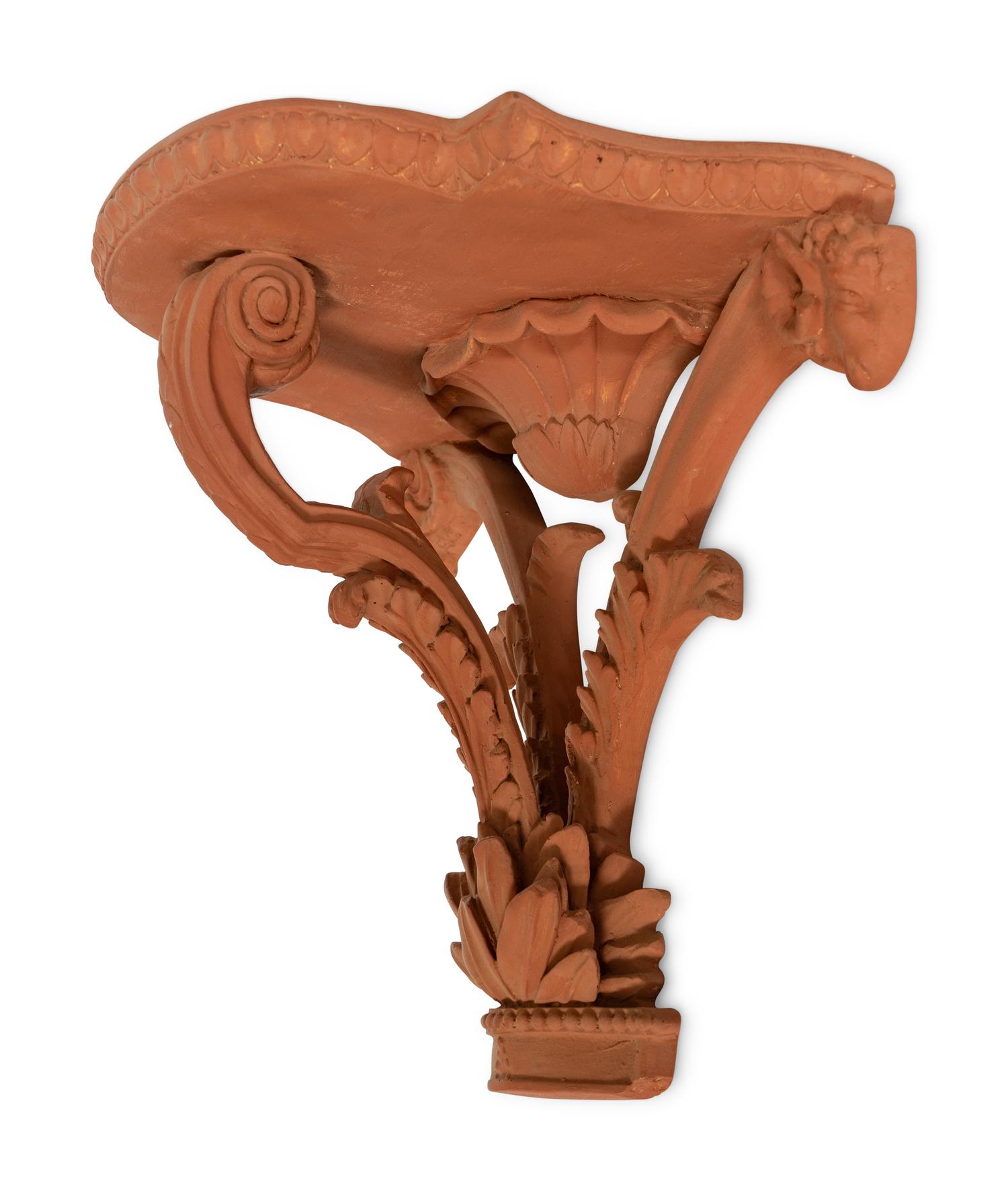 A Set of Six Terracotta Wall Brackets