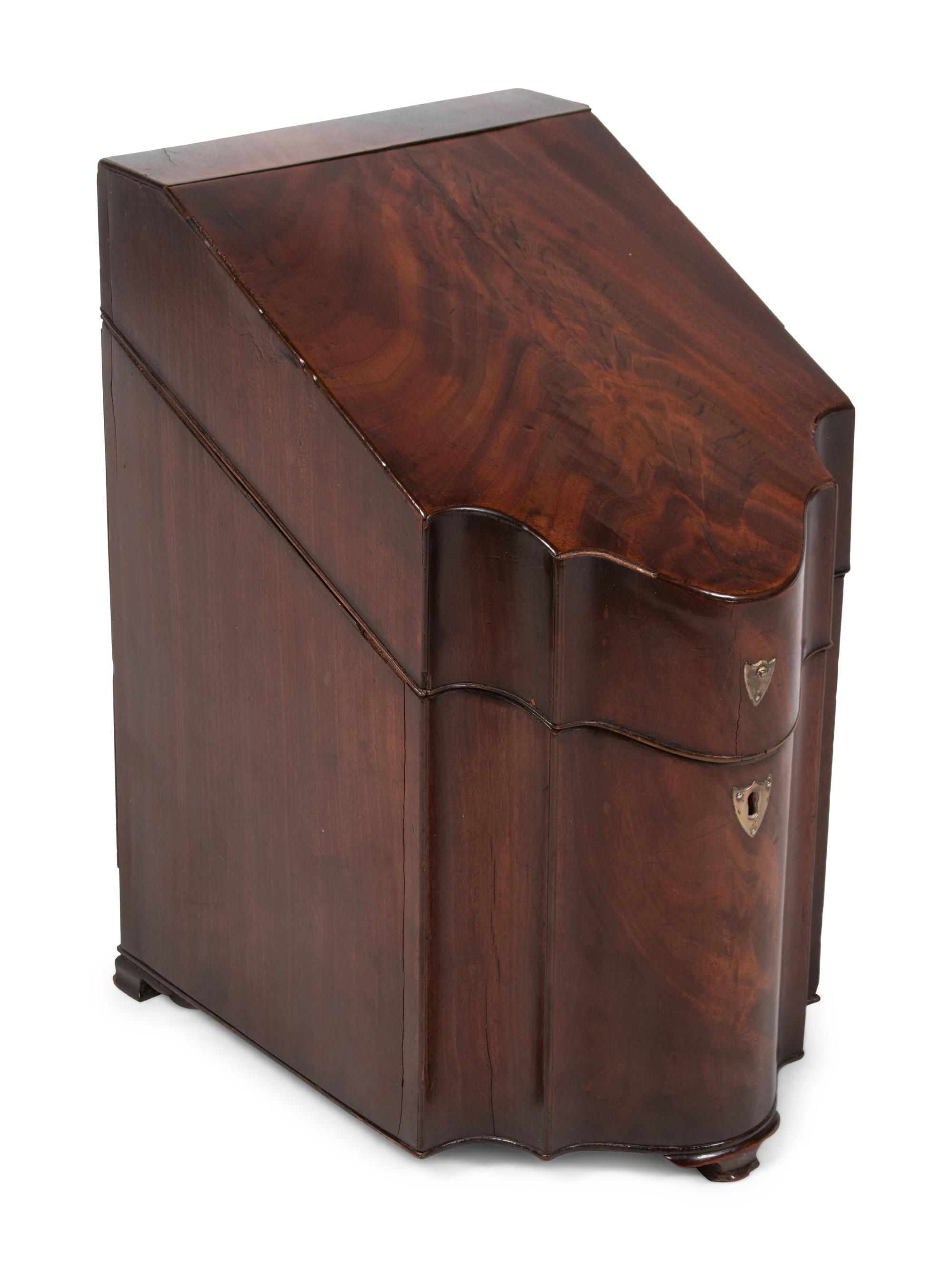 A George III Mahogany Cutlery Box