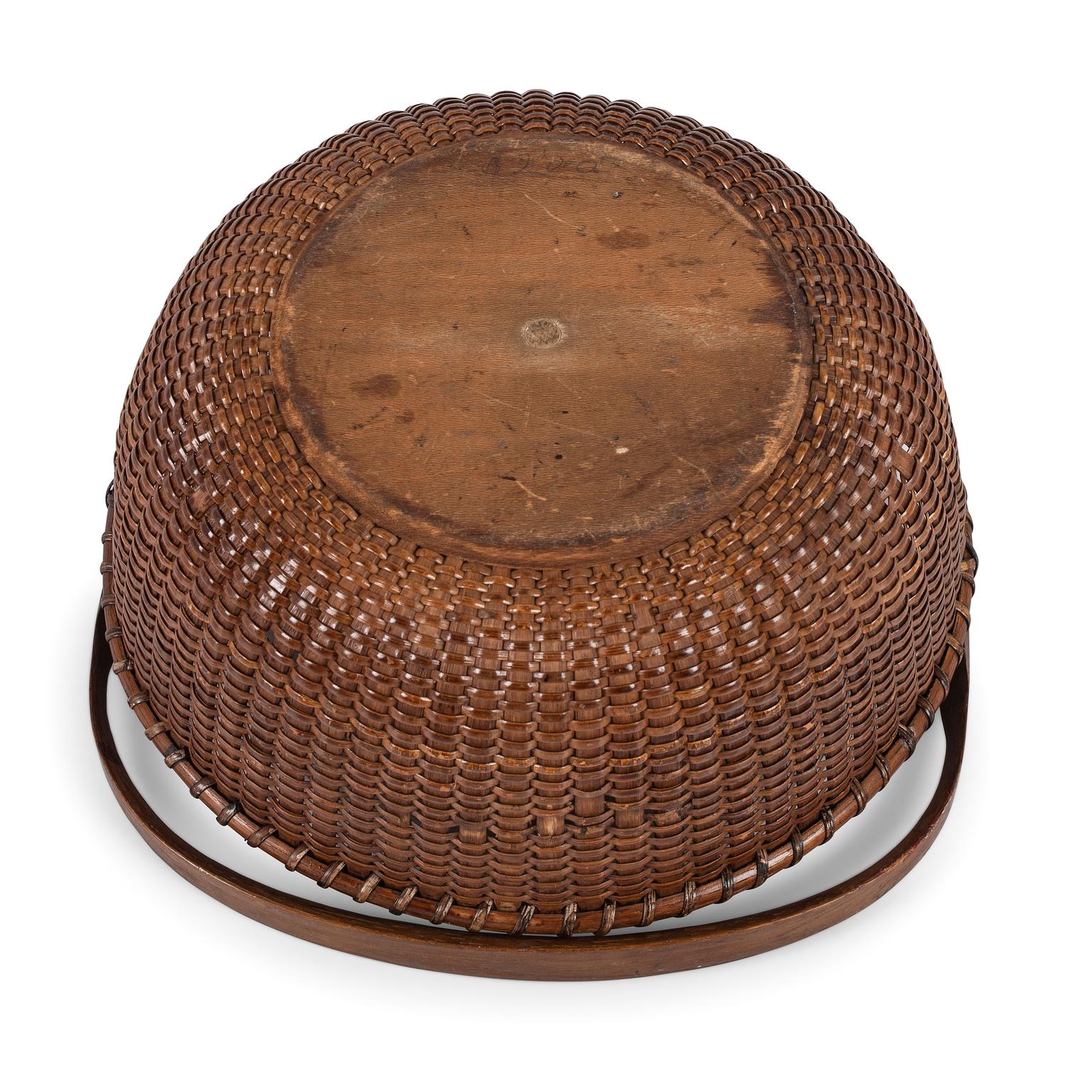 A Round Nantucket Basket, Attributed to William Appleton (1851-1919)