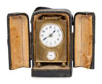 A Small French Brass Carriage Clock