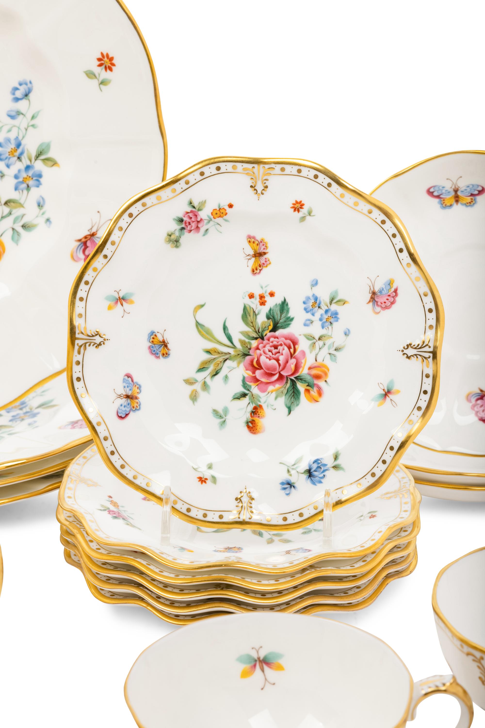 A Royal Crown Derby Porcelain Derby Days Dinner Service