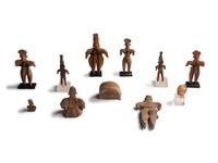 Eleven Colima and Jalisco Terracotta Figures