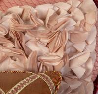 Four Pink Silk and Velvet Pillows — 20th Century
