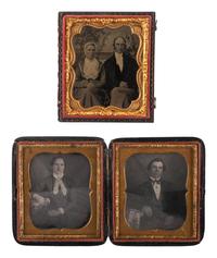 [EARLY PHOTOGRAPHY]. A group of 17 daguerreotypes and ambrotypes of couples of varying ages, including: