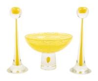 A Glass Garniture Set