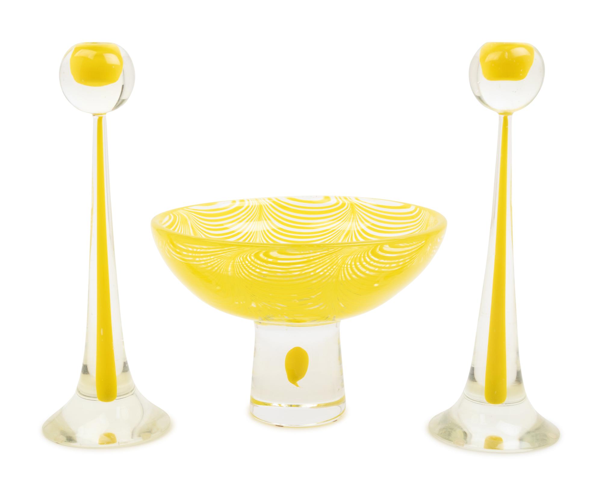 A Glass Garniture Set