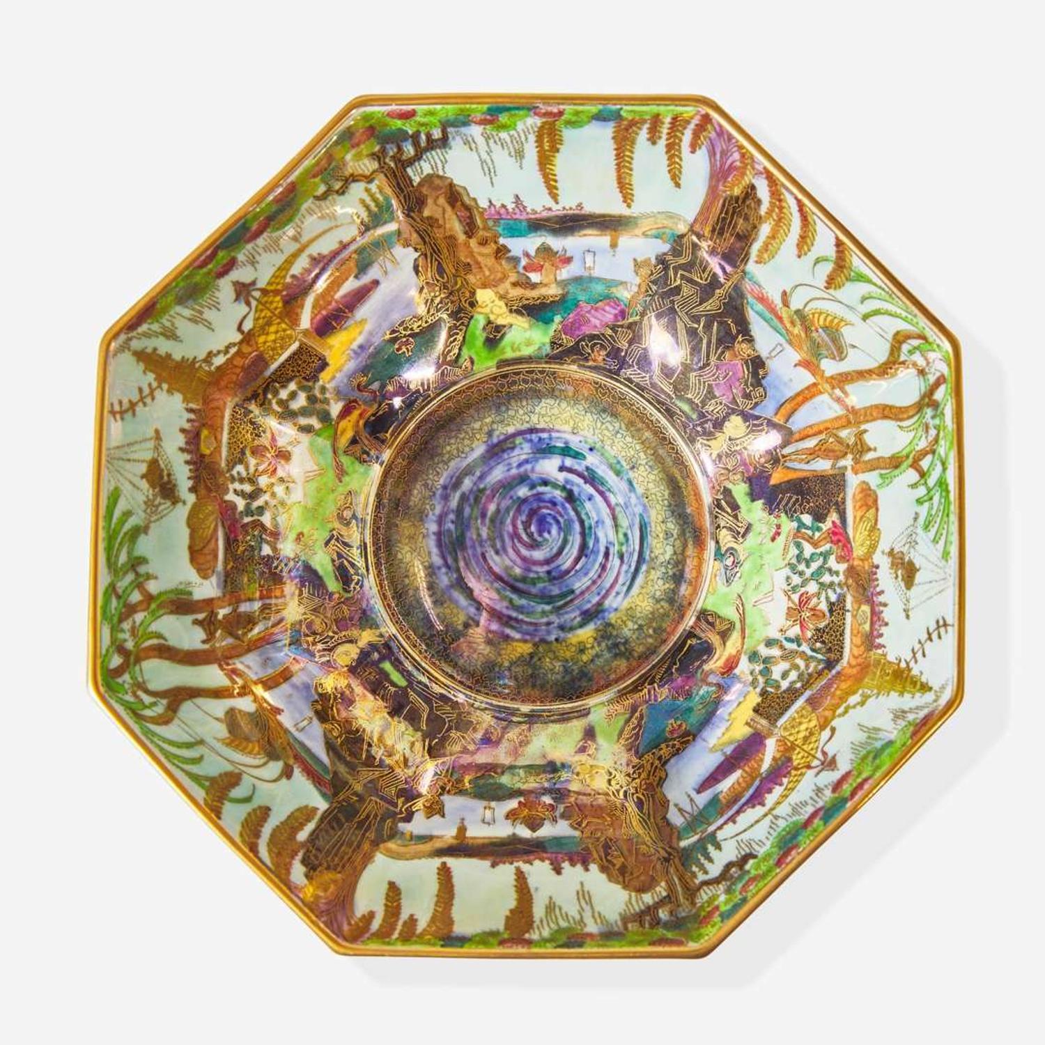 A Wedgwood Fairyland Lustre Octagonal Bowl UK, 1925