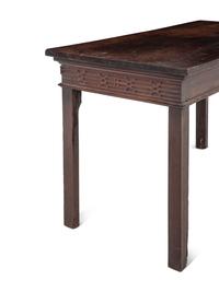 A George III Style Blind Fret-Carved Mahogany Table
