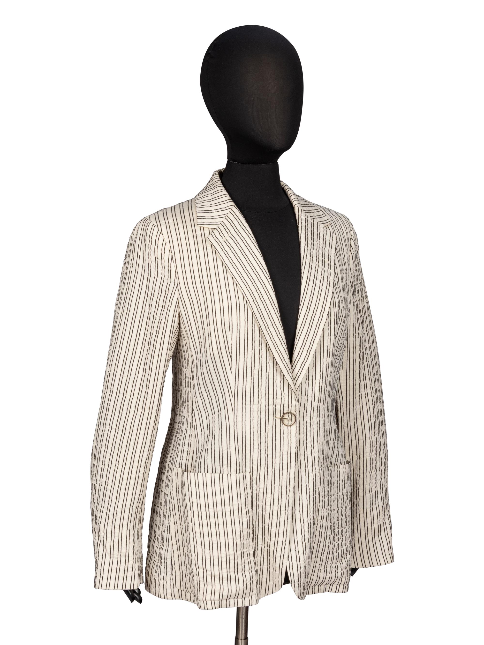 Hermès, Striped Seersucker Blazer