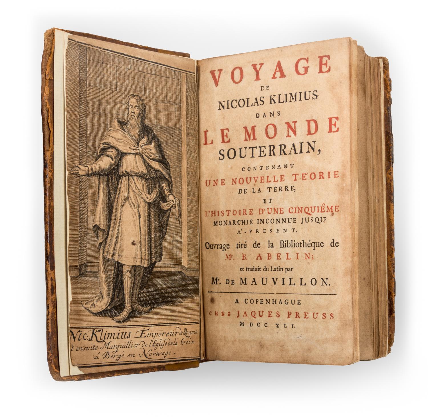 [HOLBERG, LUDVIG] Voyage de Nicholas Klimius dans le monde souterrain. Copenhagen, 1741.