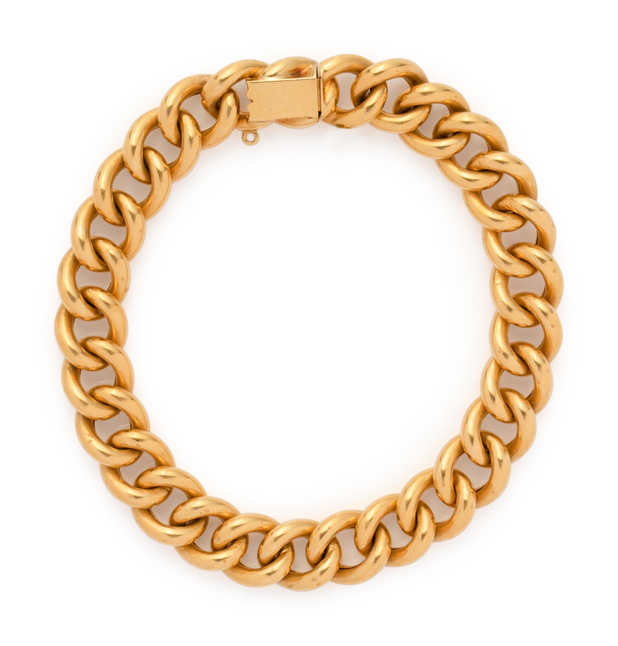 FRENCH, YELLOW GOLD BRACELET