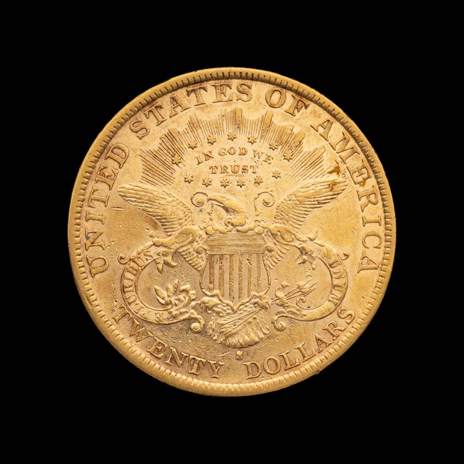 An 1893-S Liberty Head $20 Gold Coin