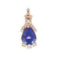 TANZANITE AND DIAMOND PENDANT
