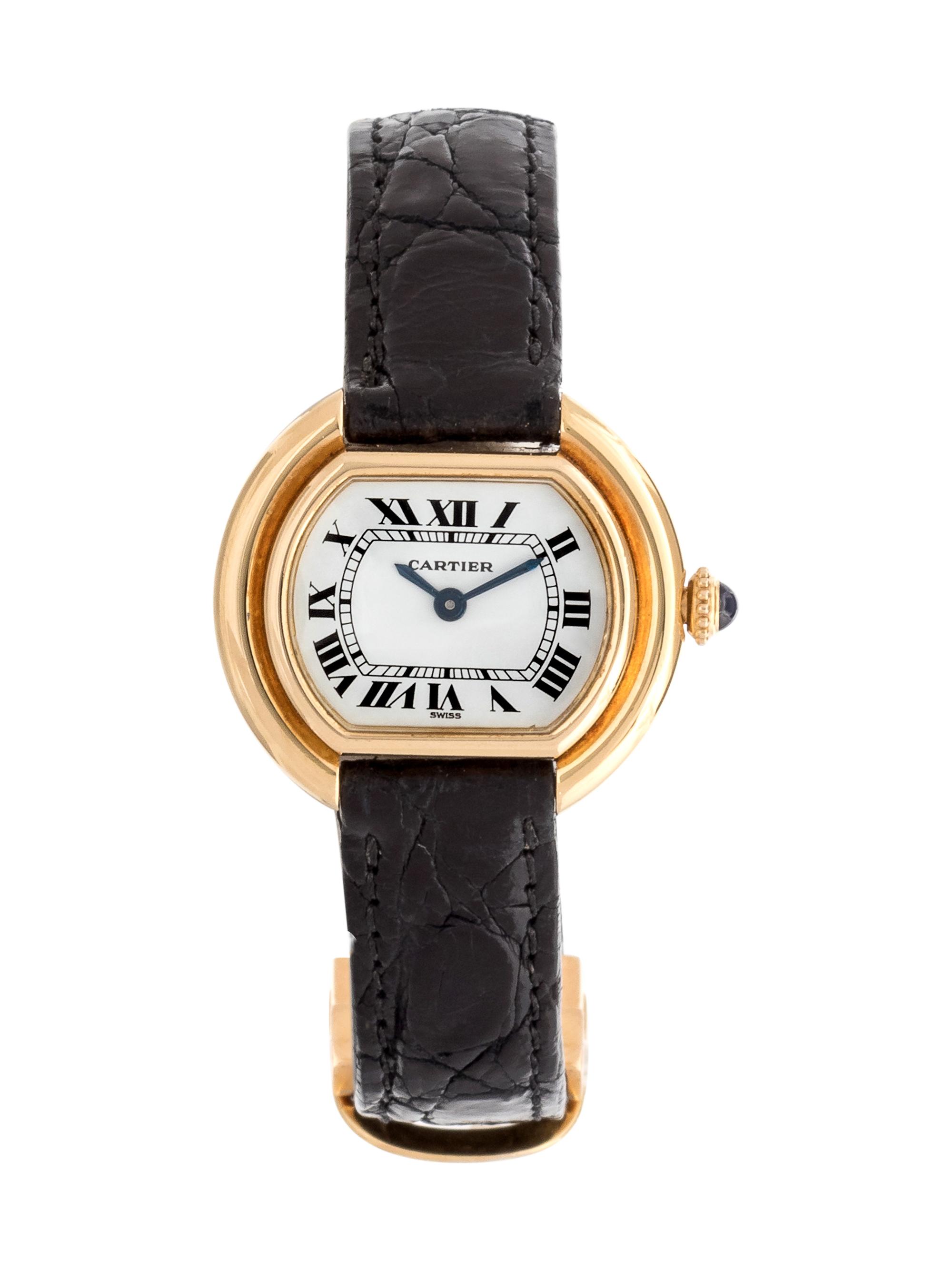 Cartier, Paris, 18K Yellow Gold 'Ellipse' Wristwatch