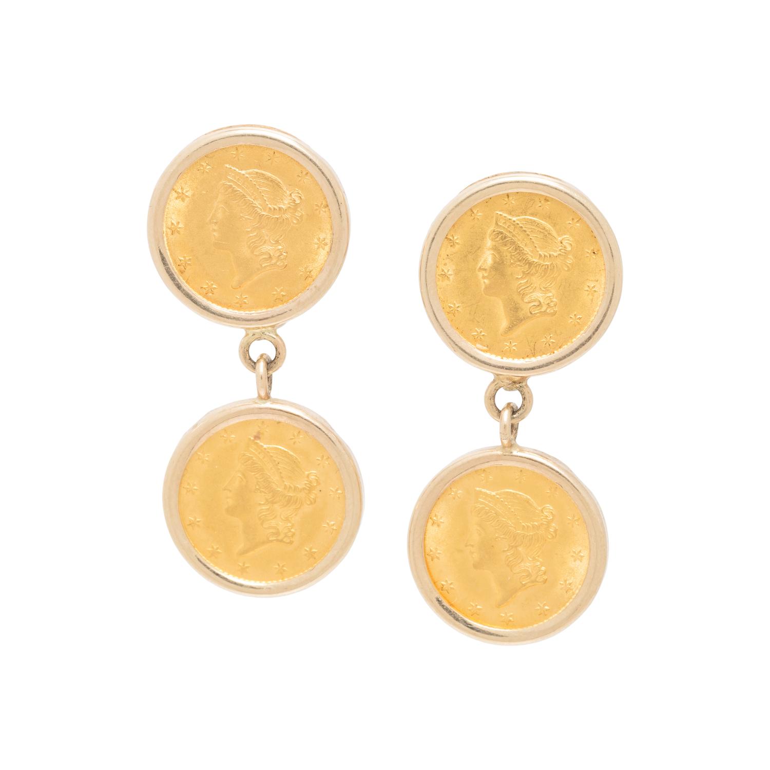 YELLOW GOLD COIN JEWELRY SUITE