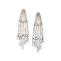 MOONSTONE AND DIAMOND EARRINGS