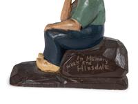 Four Carved and Painted Wooden Folk Art Figures