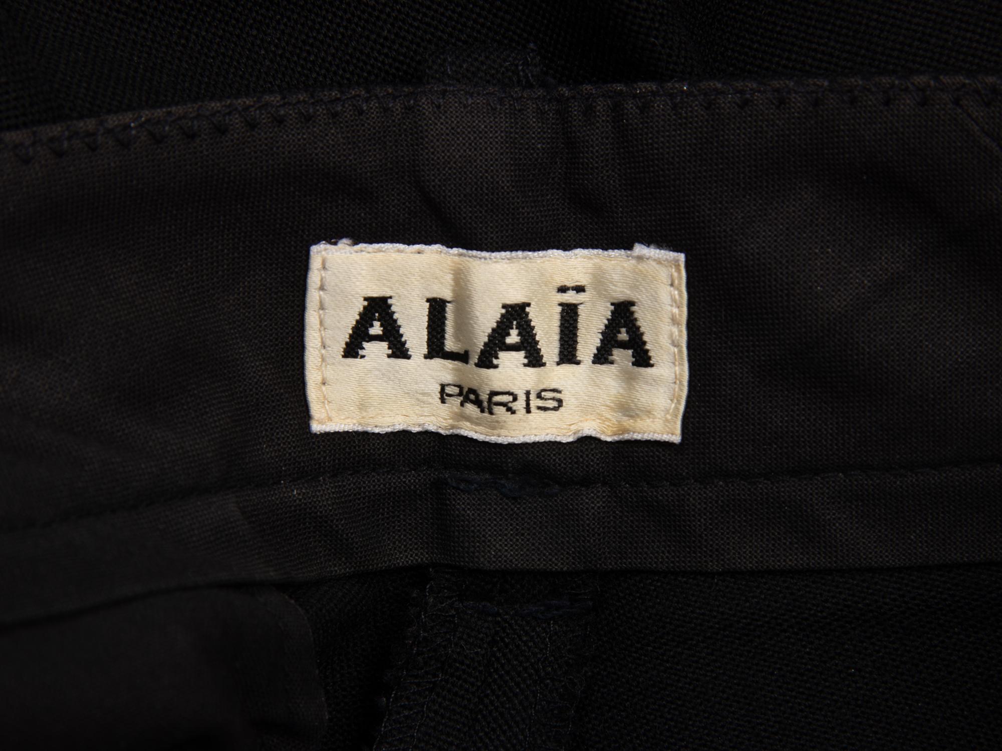 Alaïa, Black Tailored High-Cut Shorts, 1980's