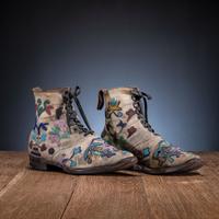 Santee Sioux Beaded Hide Work Boots
