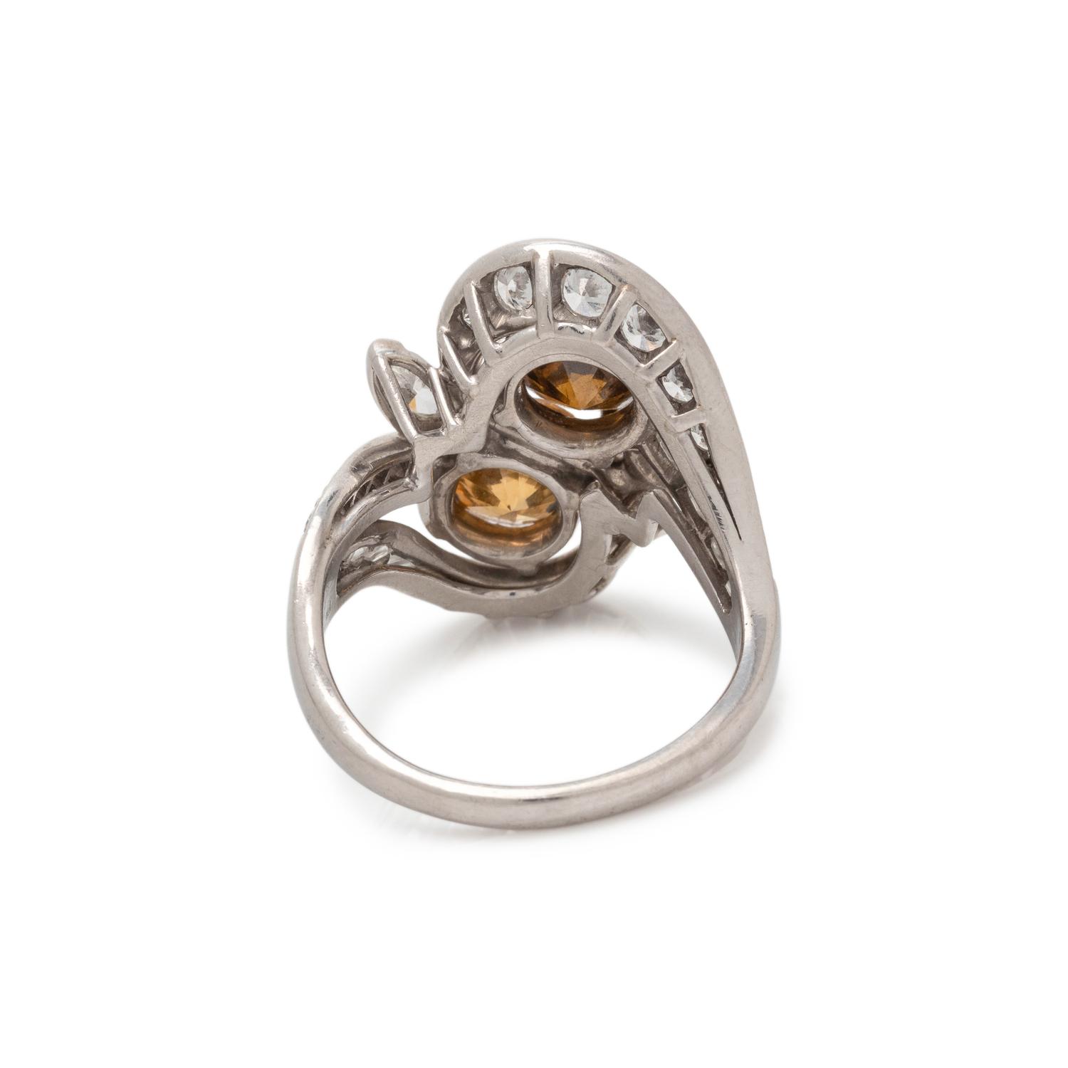 FANCY DEEP BROWNISH ORANGY YELLOW, COLORED DIAMOND AND DIAMOND RING