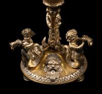 A Pair of Elkington and Co. Gilt Electrotype and Cut Glass Stands